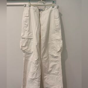 TNA Cream Cargo Pants Relaxed Fit